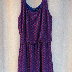 Market & Spruce, Pink and Royal Blue Sleeveless Lined Sundress, Size is Medium